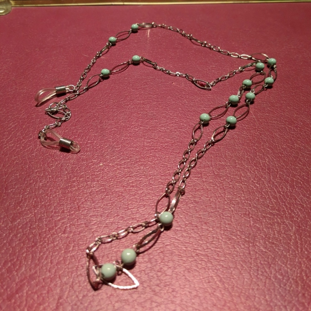 Bead & Silver Chain Necklace